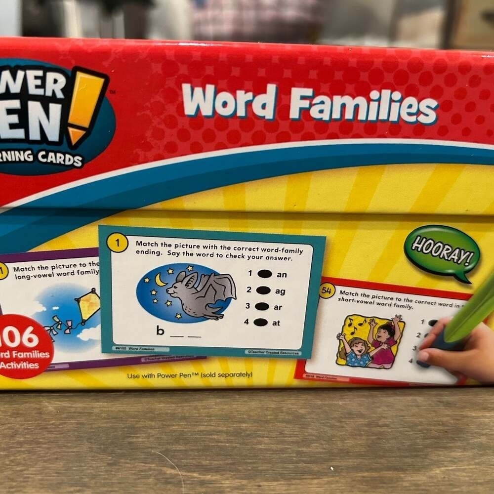 Teacher Created Resources Power Pen Word‎ Families Learning Cards- sealed cards
